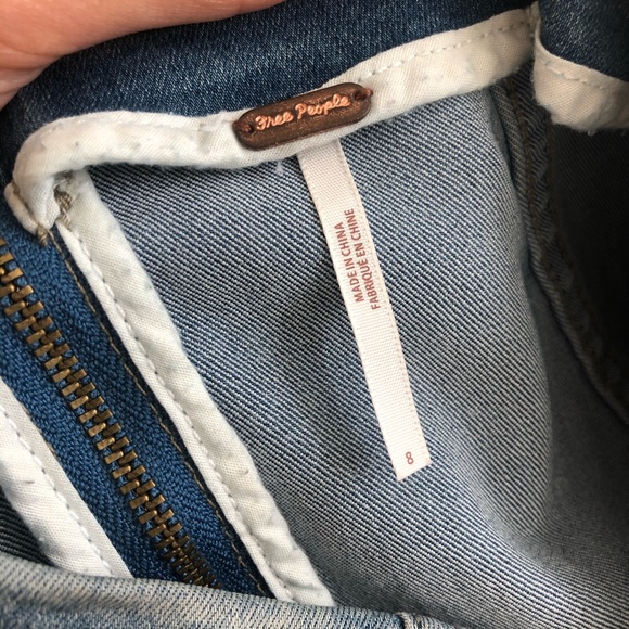Free people denim pencil skirt size 8 - Picture 3 of 3